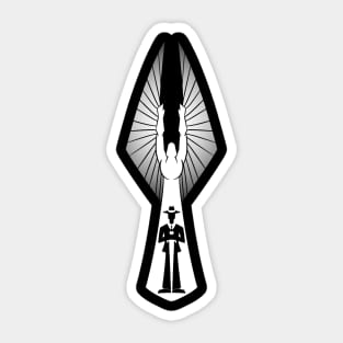 Black Art Deco Fantasy Design Sticker